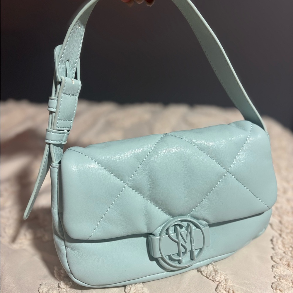 Steve Madden Light Blue Quilted Shoulder Bag